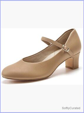 2" Kitten Heel Character Shoes Ankle Strap Dance Heels Memory Foam
